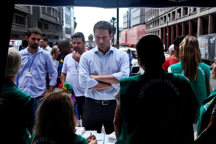 Prefeito Nelson Marchezan Jr. visita atividades da Semana de Porto Alegre na Esquina Democrática 