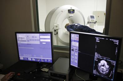Exames de tomografia. Local: Hospital Vila Nova