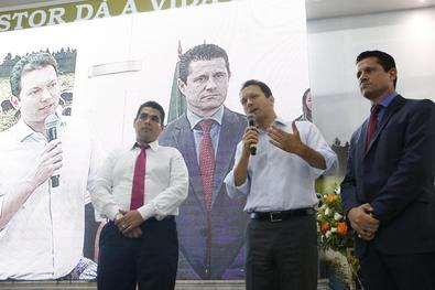 Prefeito Nelson Marchezan Júnior participa de evento na Igreja Mundial do Poder de Deus End.: rua Voluntários da Pátria, 1089