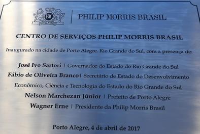 Inauguração do novo Centro de Serviços da Philip Morris em Porto Alegre End.: Av. Pernambuco, 1108 - Navegantes