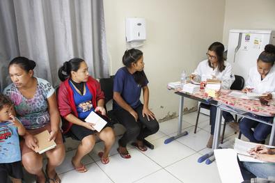 SMS realiza a vacinação contra a influenza (gripe) na Aldeia Kaingang do Morro do Osso.