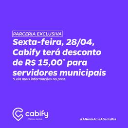 Cabify oferece desconto a servidores municipais