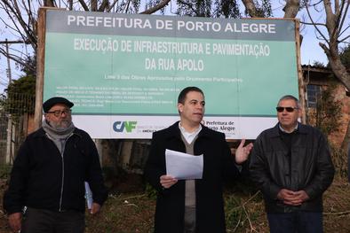 Início das obras de infraestrutura e pavimentação da rua Apolo - lote 3 Local: Rua Apolo - Lomba do Pinheiro