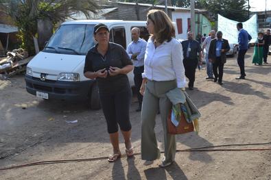 Secretária de Desenvolvimento Social, Maria de Fátima Paludo visita a Rua da Represa
