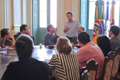Prefeito Nelson Marchezan Júnior participa da reunião sobre projetos de prefeitura nas comunidades