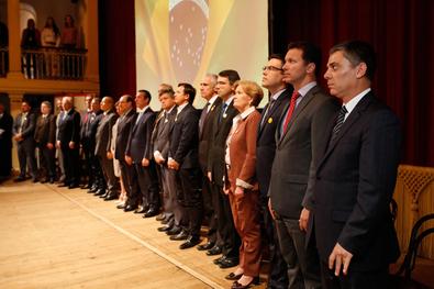 Abertura da reunião de governadores Brasil/Sul - Argentina