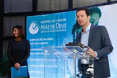 Prefeito Nelson Marchezan Júnior na cerimônia de entrega da primeira fase do Hospital do Câncer - Mãe de Deus 