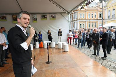 Prefeito Nelson marchezan Júnior na abertura da 12ª Semana Cidade Limpa