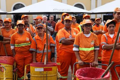 Prefeito Nelson marchezan Júnior na abertura da 12ª Semana Cidade Limpa