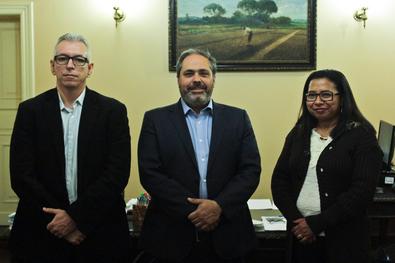 Vice-prefeito Gustavo Paim recebe a presidente do COMDICA de Natal - RN, Ivanise Laurentino e o conselheiro Gilson Costa. Local: Gabinete do vice-prefeito