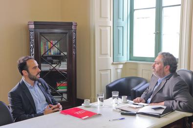 Audiência com o presidente Lide-RS, Eduardo Fernandez Local:	Gabinete do vice-prefeito