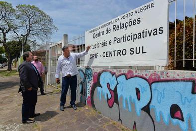 Vice-prefeito Gustavo Paim visita o Crip Centro Sul.