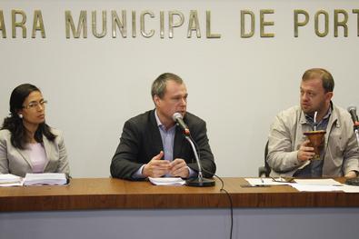 Sec. SMS, Erno Harzheim apresenta o relatório de gestão do 1º Quadrimestre em reunião ordinária da Cosmam da Câmara Municipal de Porto Alegre. Local: Aud. Ana Terra da CMPA. 