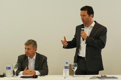 Prefeito Nelson marchezan Júnior palestra na Reunião-Almoço da Associação Riograndense dos Escritórios de Arquitetura (AsBEA-RS)