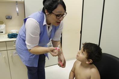 Dia D de Mobilização da campanha nacional de vacinação de crianças e adolescentes. Local: US Santa Cecília/HCPA