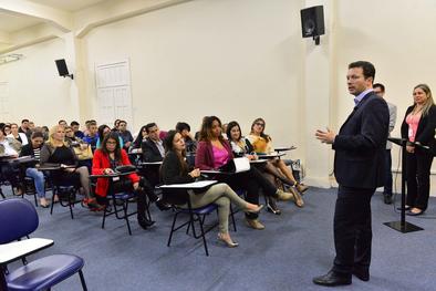 Prefeito palestra na Aula Magna do curso de Direito da Faculdade Estácio Local: Faculdade Estácio