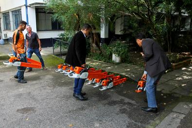 Entrega de máquinas doadas pela Stihl Ferramentas Local: Sede da SMSurb