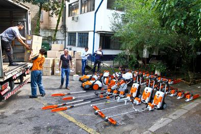 Entrega de máquinas doadas pela Stihl Ferramentas Local: Sede da SMSurb