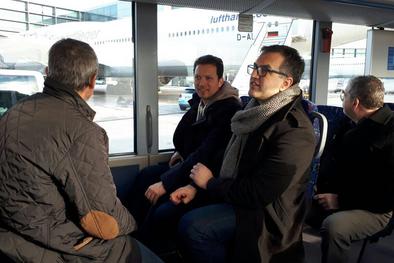 Prefeito Nelson Marchezan Júnior conhece a estrutura do aeroporto de Frankfurt, na Alemanha