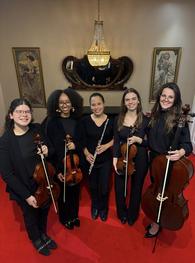  Quarteto Camélia é composto por quatro musicistas: Maiara Mayer (violino), Cibele Bartz (violino), Sophia Willrich (viola) e Isadora Gehres (violoncelo). 